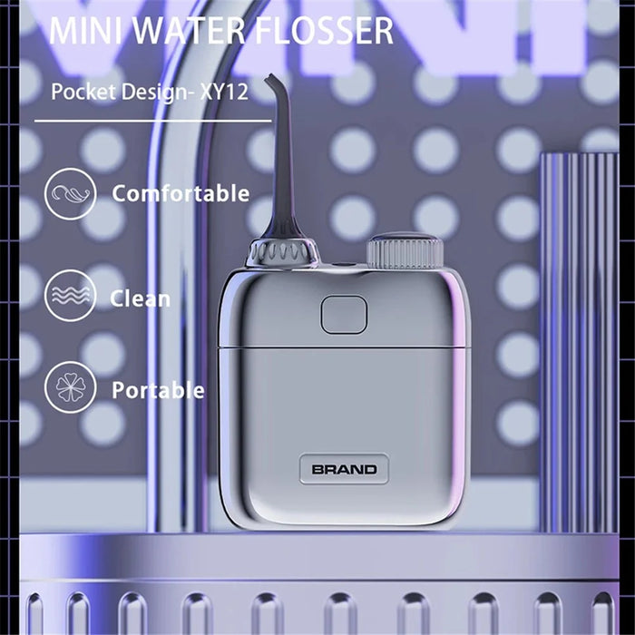 XY-12 Portable Mini Teeth Cleaner IPX7 Waterproof Oral Irrigator Electronic Dental Scaler with 2 Modes - White - 2