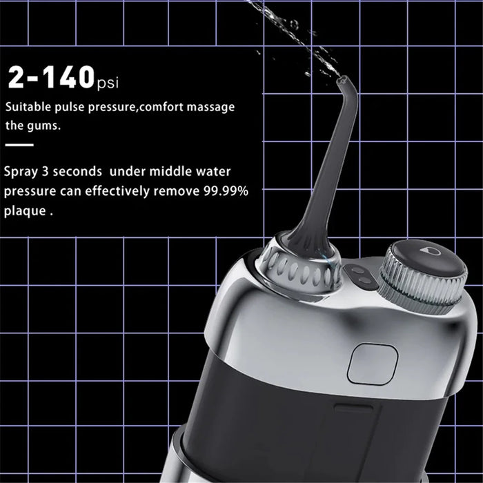 XY-12 Portable Mini Teeth Cleaner IPX7 Waterproof Oral Irrigator Electronic Dental Scaler with 2 Modes - White - 4