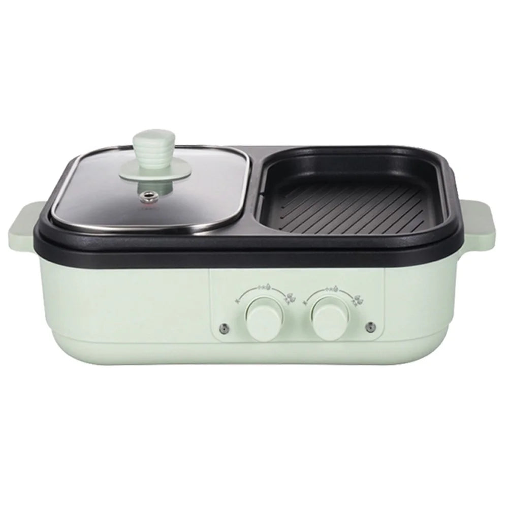 DYG-05 Electric Hot Pot with Grill 2 in 1 Indoor Non-Stick Shabu Shabu Hot Pot (No FDA Certification) - EU Plug - 1