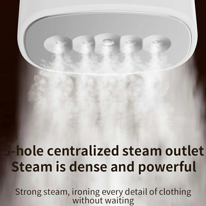 Handheld Garment Steamer 1300W Foldable Steam Iron 5-Hole Anti-Scald Panel Portable for Home Travel - Blue - 5