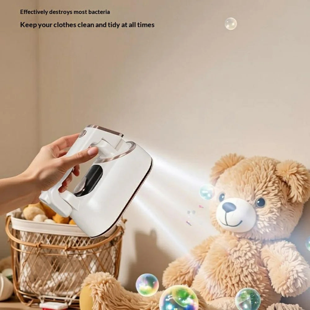 Handheld Garment Steamer 1200W Steam Iron 140ml Tank Dual Mode for Travel Home, EU Plug - White - 7