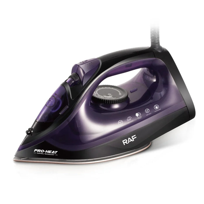 RAF 1009 Electric Steam Iron 2000W Temperature Control Ceramic Soleplate Clothes Iron, EU Plug / 220V - Purple - 2