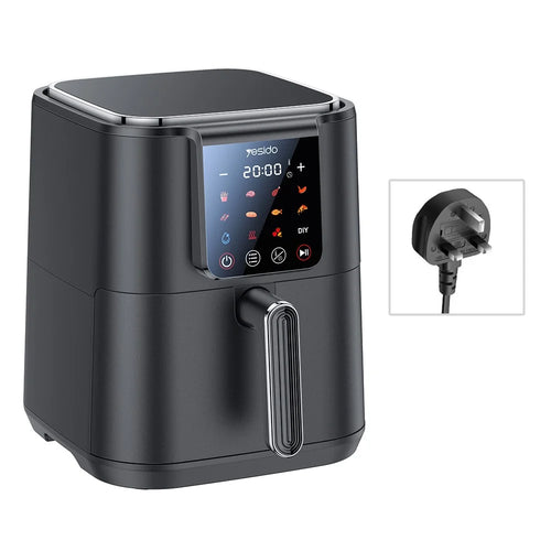 YESIDO EC35 6L Air Fryer 1500W 12 Preset Menus Touch Screen NTC Temperature Control Electric Cooker (BPA-Free, No FDA) - AU Plug - 1