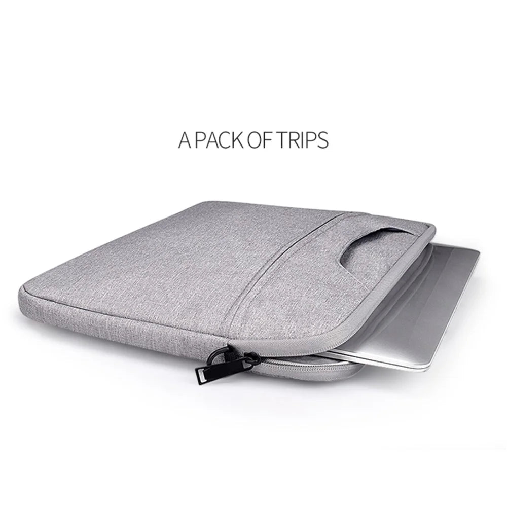 ST01S Notebook Lined Protective Bag Laptop Handbag with Shoulder Strap for 13.3 Inch Laptop - Dark Grey - 4