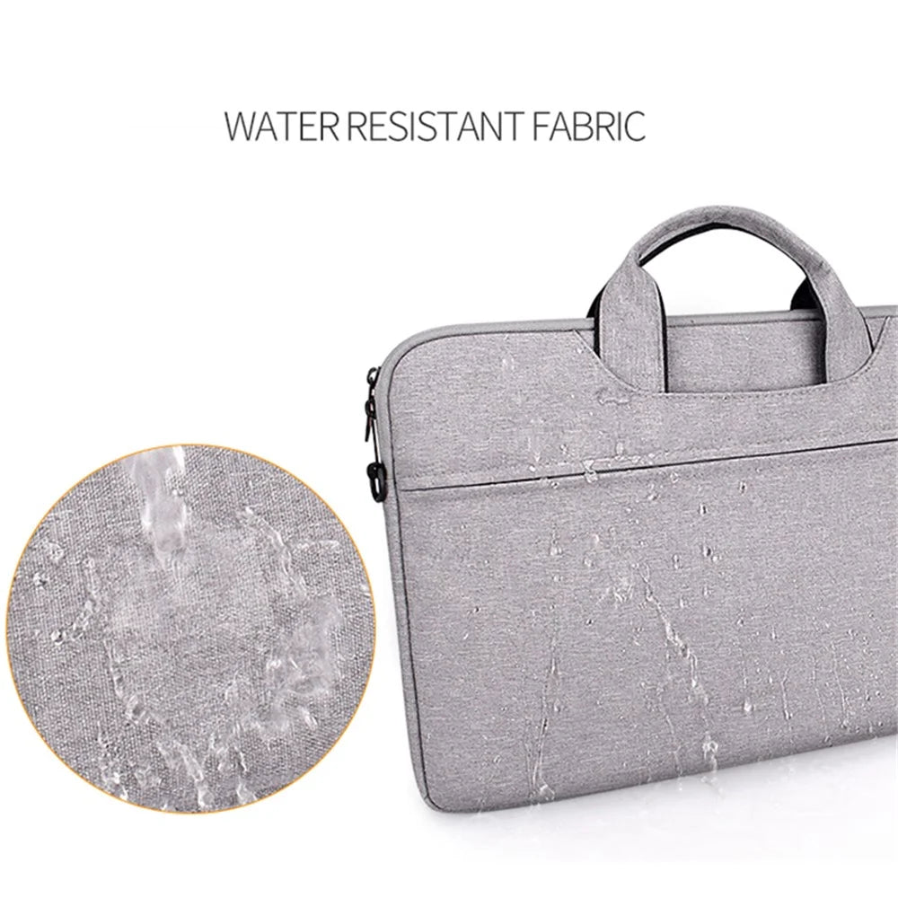 ST01S Notebook Lined Protective Bag Laptop Handbag with Shoulder Strap for 13.3 Inch Laptop - Dark Grey - 6
