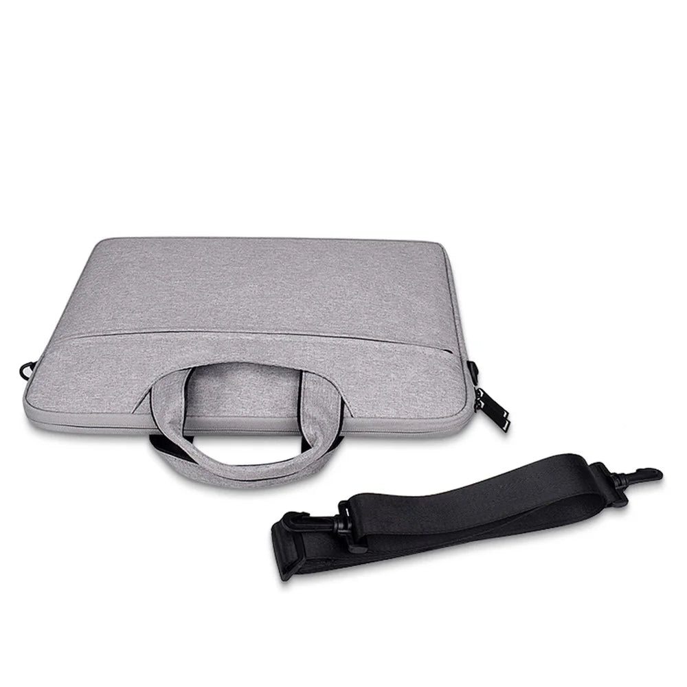 ST01S Notebook Lined Protective Bag Laptop Handbag with Shoulder Strap for 13.3 Inch Laptop - Dark Grey - 7