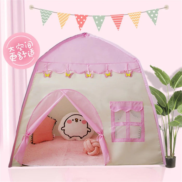 TG-CT002 Children Play Tent Princess House Castle Kids Play Game House Room Decoration - Pink / Butterfly - 2