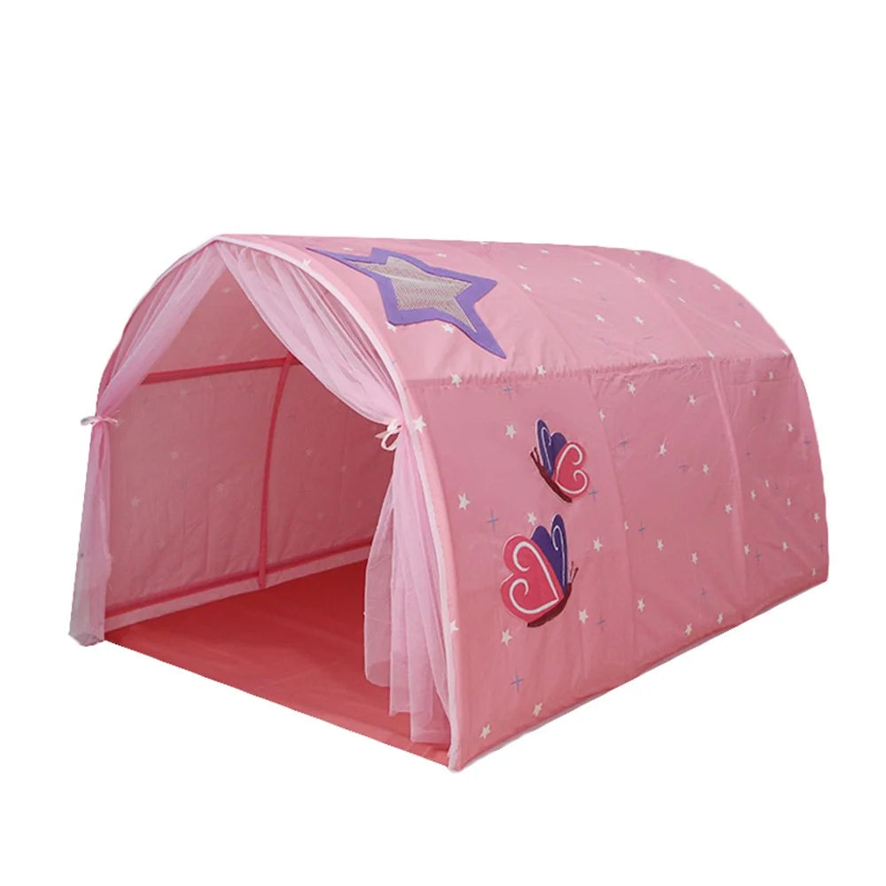 TG-BM002 Kid's Bed Curtain Net Large Fairy Playhouse Gift Play Tent for Children Baby Toddlers Kids Reading Playing - Pink - 2