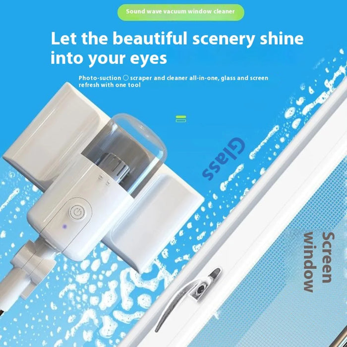Window Vacuum Cleaner Rechargeable Household Electric Cleaning Machine with Telescopic Handle - 6