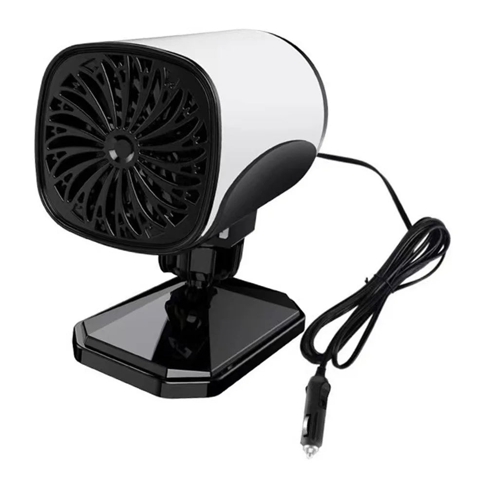 Car Heater 150W Fast Heater Fan Windshield Defroster Demister 2 in 1 Heating Cooling Fan for SUV Trucks - White  /  12V - 1
