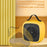 Mini Desktop Heater 2 Gears Adjustable Portable 500W Electric Space Heater for Home Office, EU Plug - Yellow - 7