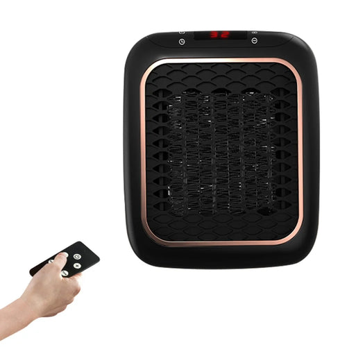1200W PTC Fast Heating Mini Wall Mounted Space Heater with Remote Control ( EU Plug )  - Black - 1