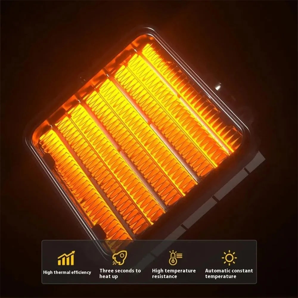 1200W PTC Fast Heating Mini Wall Mounted Space Heater with Remote Control ( EU Plug )  - Black - 6
