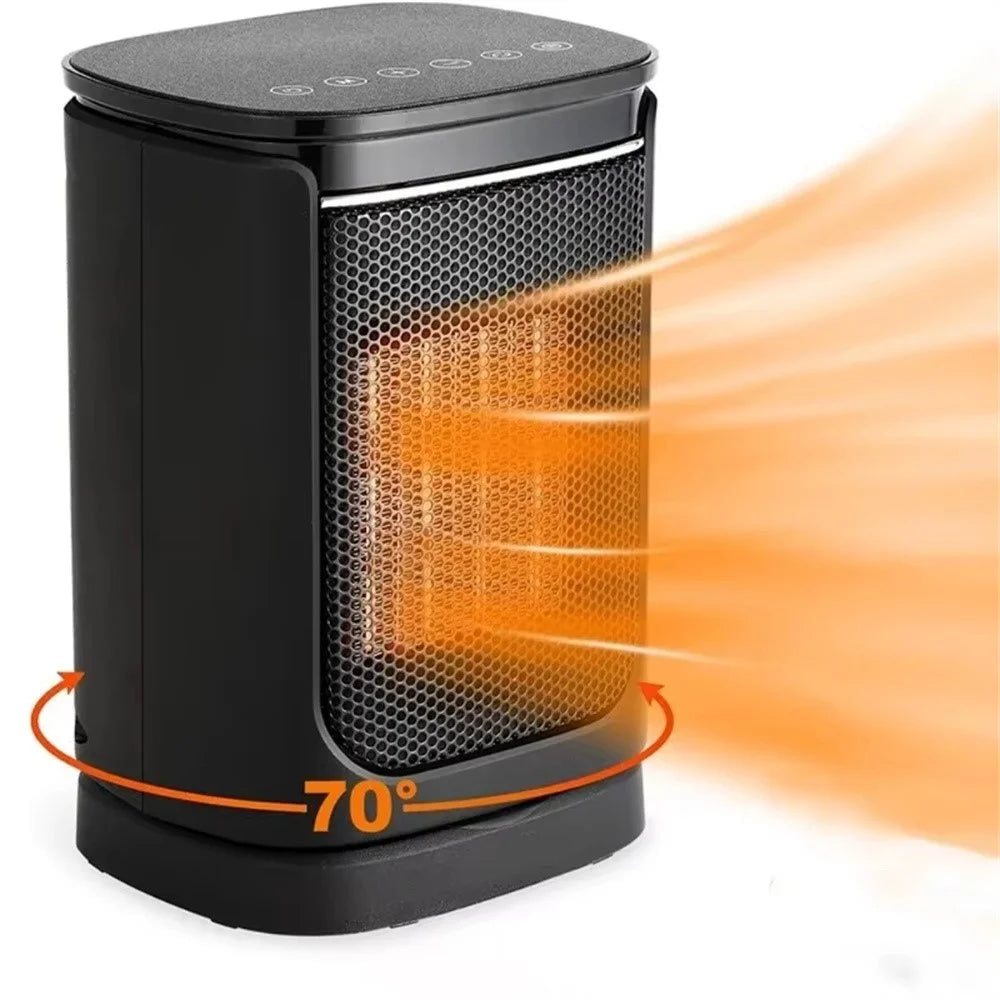 BG-EH10 Portable Ceramic Heater Fan Hot and Cold Dual Use Electric Space Heater with Remote Control - US Plug - 1