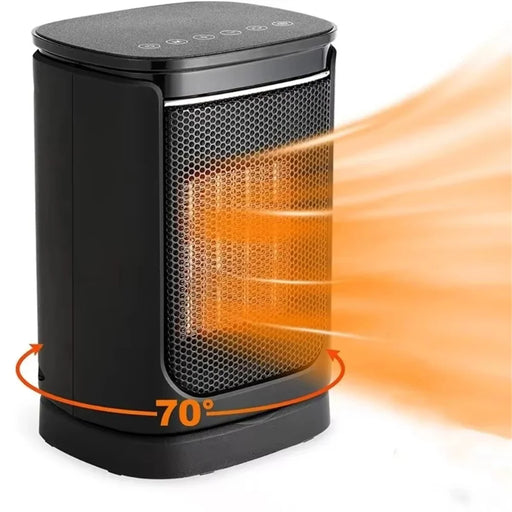 BG-EH10 Portable Ceramic Heater Fan Hot and Cold Dual Use Electric Space Heater with Remote Control - US Plug - 1