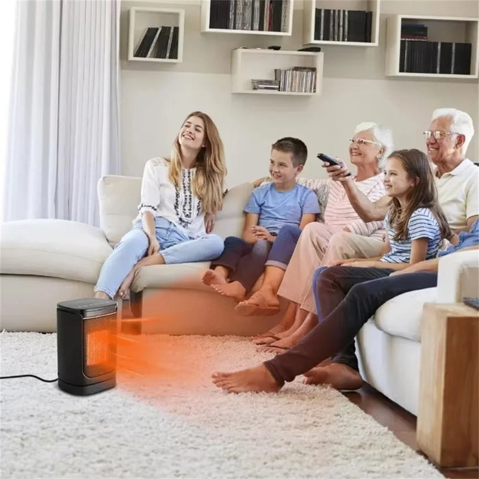 BG-EH10 Portable Ceramic Heater Fan Hot and Cold Dual Use Electric Space Heater with Remote Control - US Plug - 4