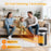 220V Touch Screen Remote Control Heater Desktop Electric Heater Portable Space Heater Fan for Home  /  Office, EU Plug - Silver - 3