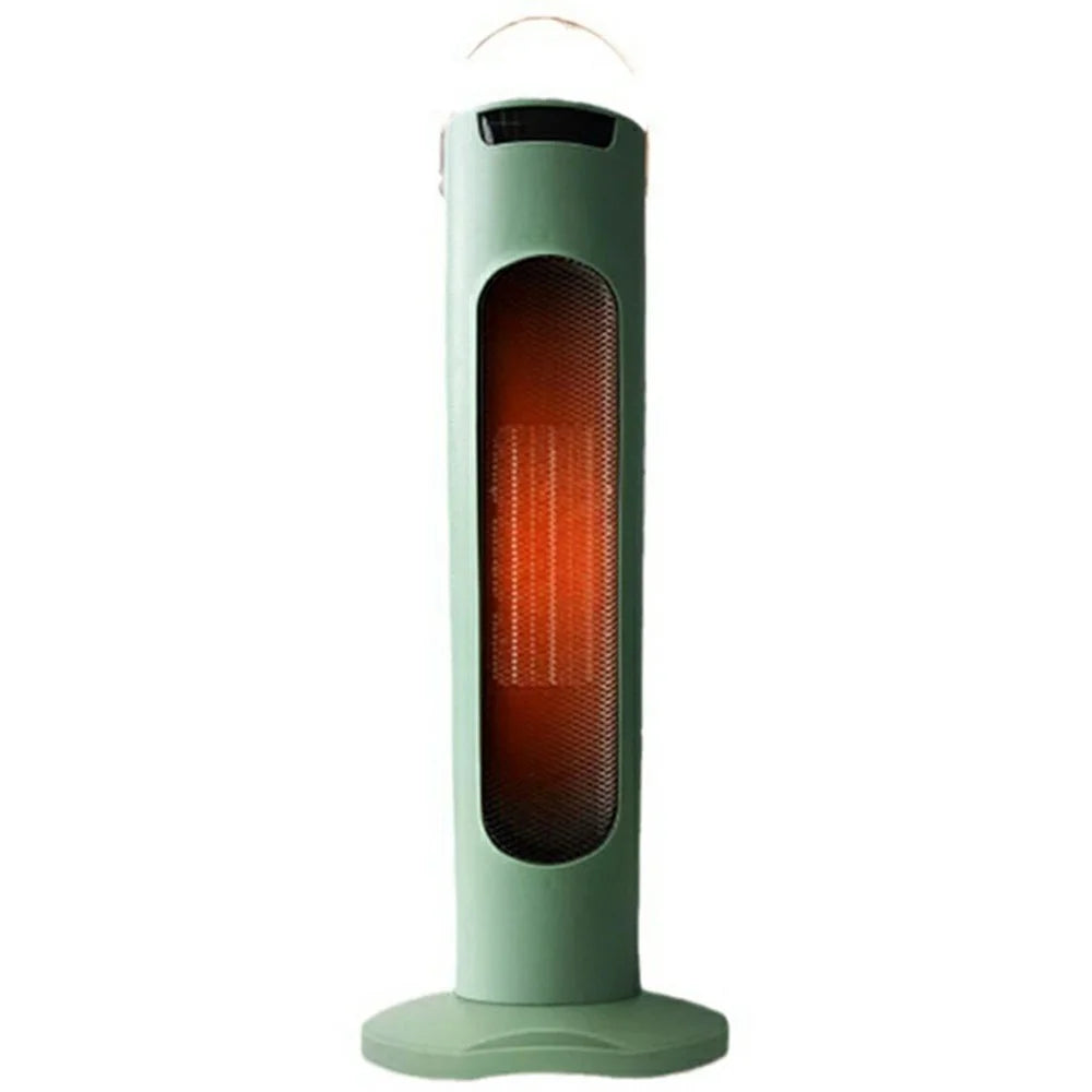 220V Vertical Heating Tower Fan Heater with Remote Control Quiet Electric Space Heater for Home / Bathroom, EU Plug - Green - 1