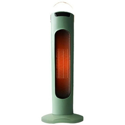 220V Vertical Heating Tower Fan Heater with Remote Control Quiet Electric Space Heater for Home / Bathroom, EU Plug - Green - 1