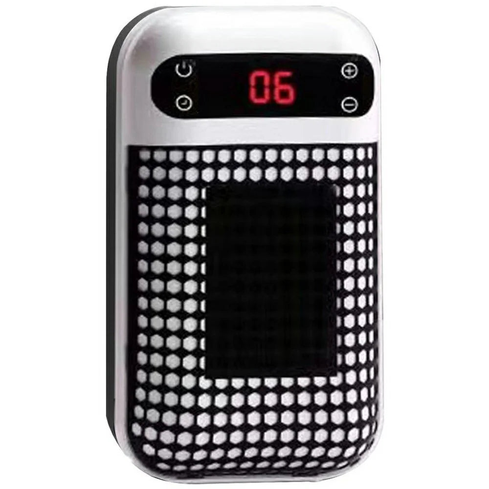 Wall Mounted Fan Heater Mini Energy Saving Portable Electric Heater PTC Ceramic for Bedroom / Living Room, EU Plug - White - 1