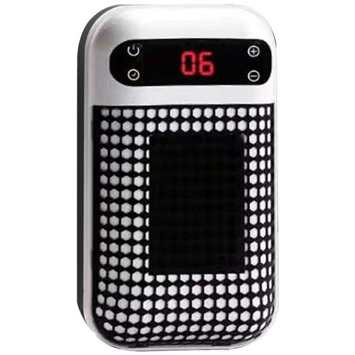 Wall Mounted Fan Heater Mini Energy Saving Portable Electric Heater PTC Ceramic for Bedroom / Living Room, EU Plug - White - 1