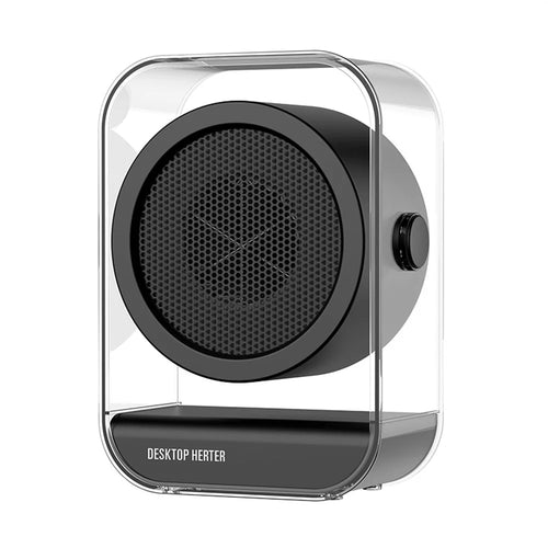 Portable Desktop Space Heater for Home / Office Electric Fan Heater Personal Heating Device, EU Plug - Black - 1