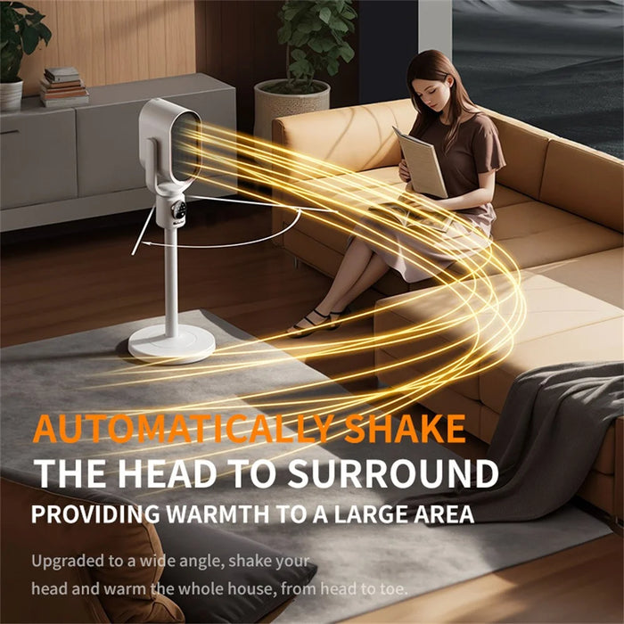 DGS-N6 1800W PTC Space Heater Remote Control Oscillating Digital Display Fan Heater - EU Plug - 4