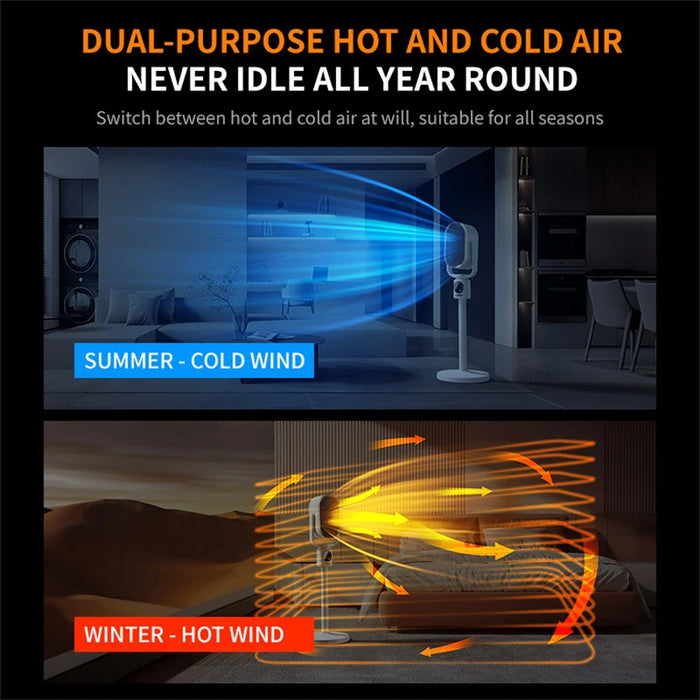 DGS-N6 1800W PTC Space Heater Remote Control Oscillating Digital Display Fan Heater - EU Plug - 5
