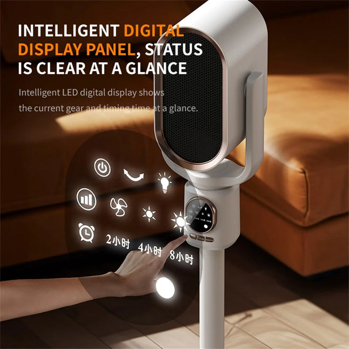 DGS-N6 1800W PTC Space Heater Remote Control Oscillating Digital Display Fan Heater - EU Plug - 7