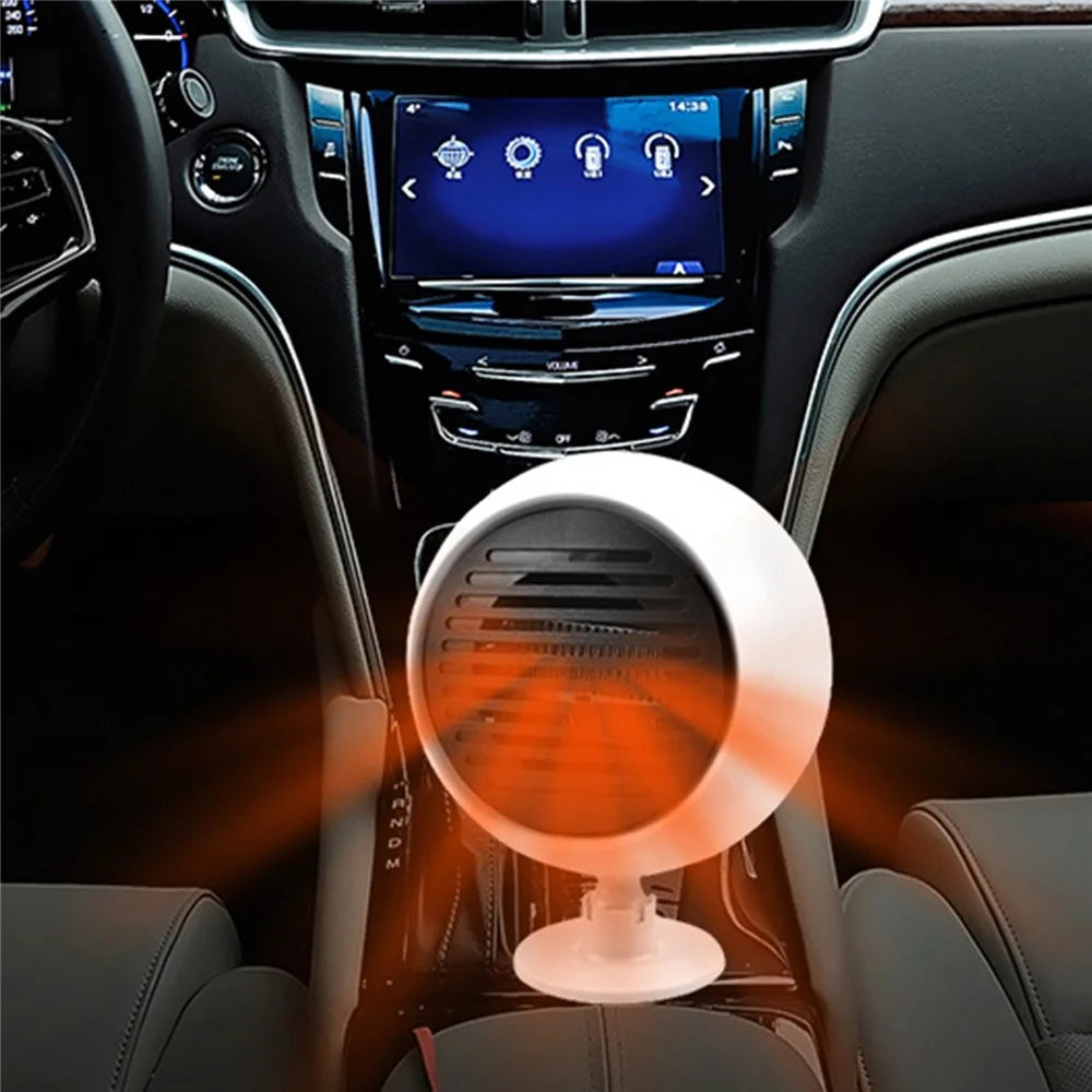 F-138 Creative Planet Design 24V Car Truck Heating Fan Vehicle Windshield Defrosting Defogging Heater - White - 7
