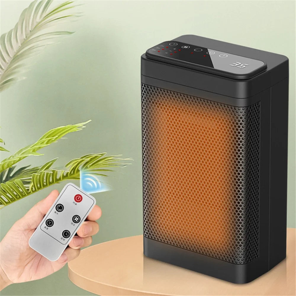 YND-1200D Mini PTC Electric Heater Winter Home Quiet Warm Wind Heating  Fan with Digital Display Touch Panel - EU Plug - 4