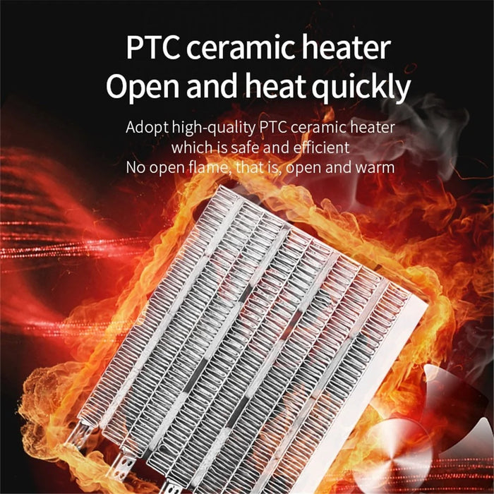 YND-2000 Home PTC Electric Heater Winter Cold / Warm Wind Shaking Head Heating Fan Air Warmer - EU Plug - 3