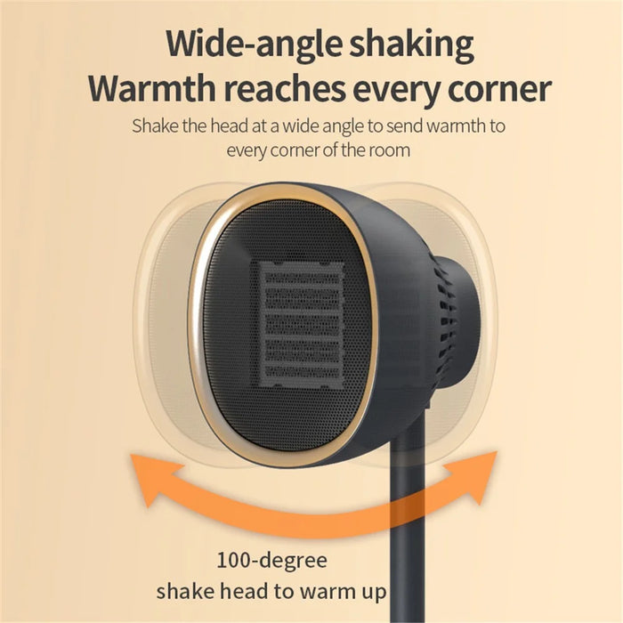 YND-2000 Home PTC Electric Heater Winter Cold / Warm Wind Shaking Head Heating Fan Air Warmer - EU Plug - 6