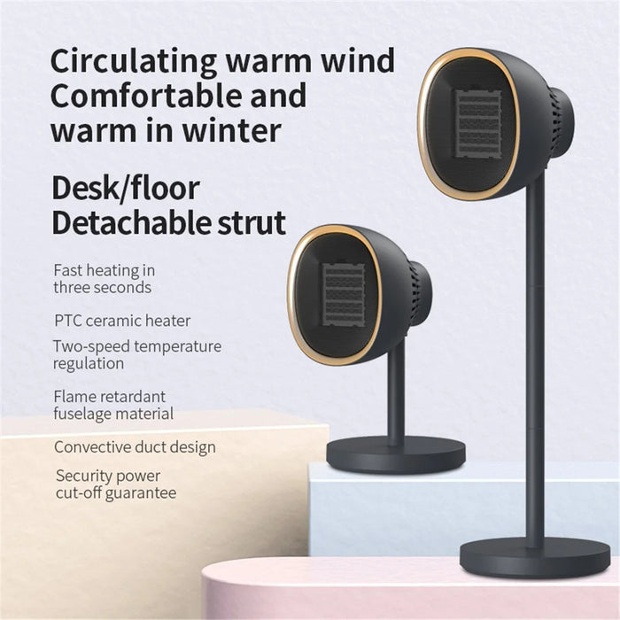 YND-2000 Home PTC Electric Heater Winter Cold / Warm Wind Shaking Head Heating Fan Air Warmer - EU Plug - 7