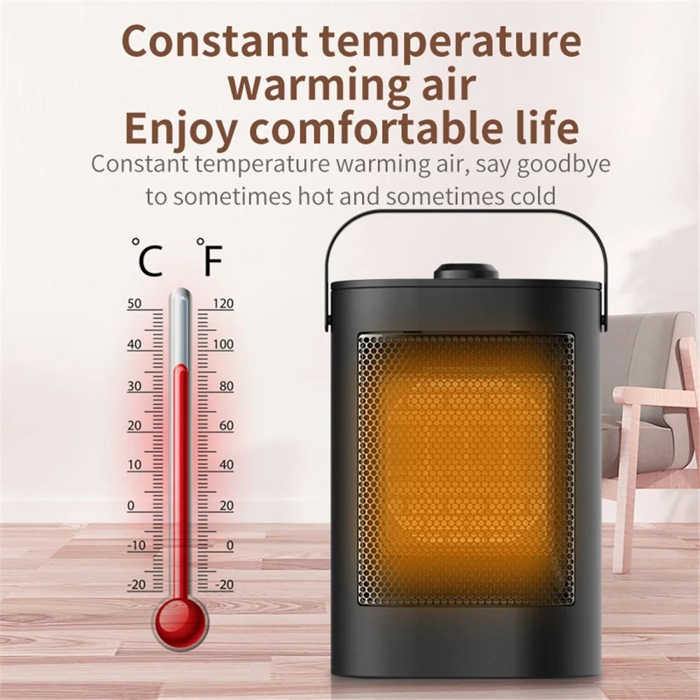 YND-900D Home PTC Electric Heater Air Warmer Winter Desktop Quiet Warm Wind Heating Fan - EU Plug - 3
