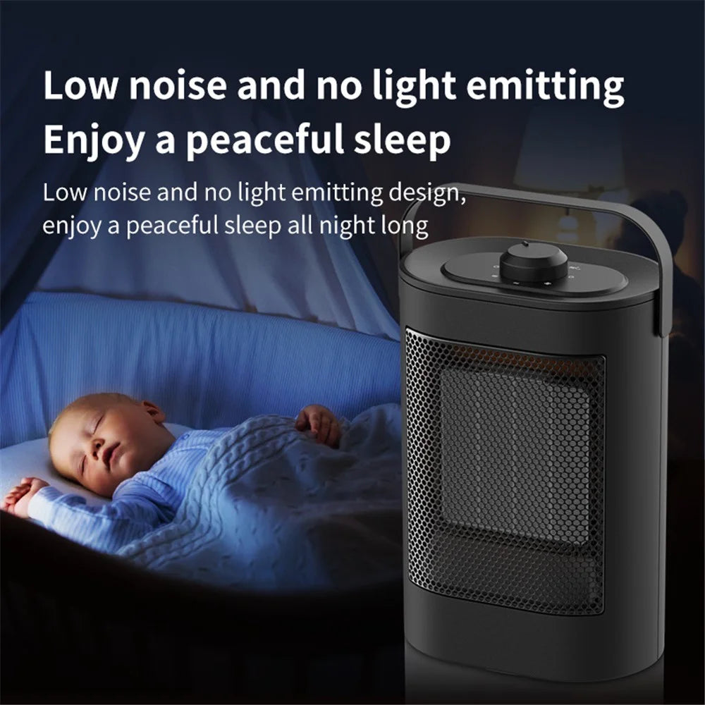 YND-900D Home PTC Electric Heater Air Warmer Winter Desktop Quiet Warm Wind Heating Fan - EU Plug - 4