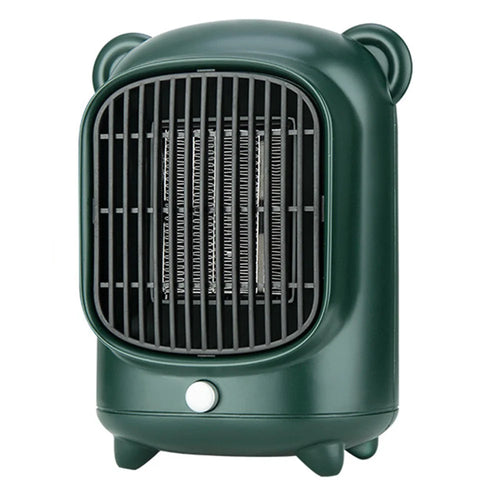 YND-500 Home Mini Desktop PTC Heating Fan Winter Air Warmer Mute Warm Wind Electric Heater - Green / US Plug - 1