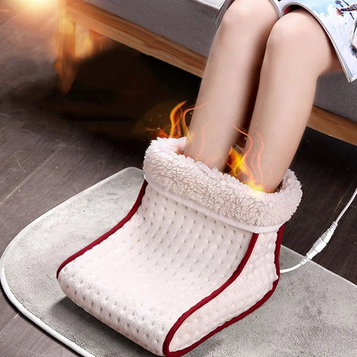 Heated Plug Type Electric Warm Foot Warmer Washable Heats Control Settings Warmer Cushion Thermal Foot Warmer for Family Friends - US Plug - 4