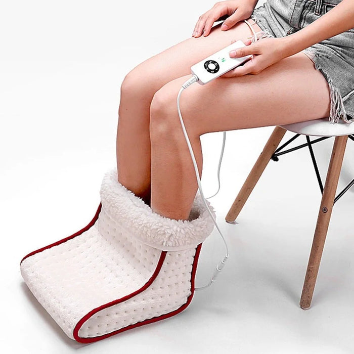 Heated Plug Type Electric Warm Foot Warmer Washable Heats Control Settings Warmer Cushion Thermal Foot Warmer for Family Friends - US Plug - 6
