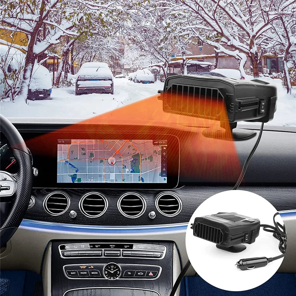 R803 12V Car Dashboard Heating Fan Car Windshield Defrosting Defogging Heater Vehicle Interior Heating Device - Black - 2