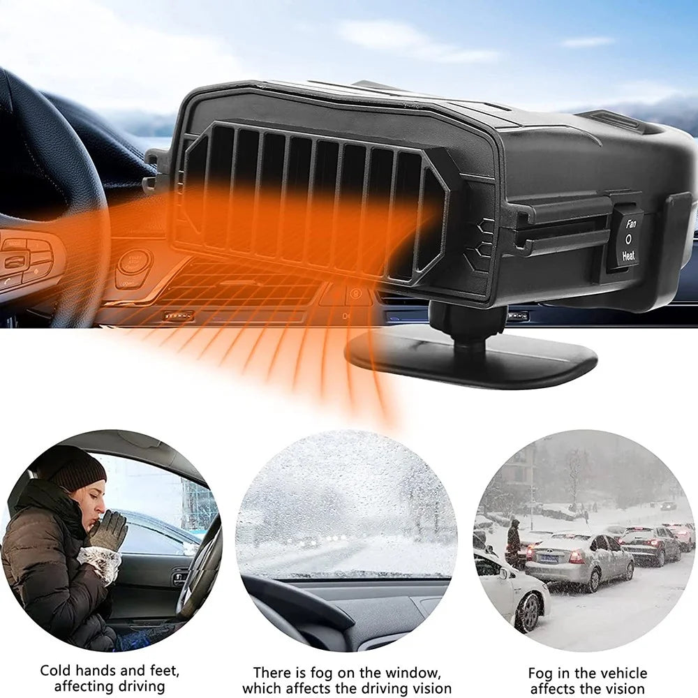 R803 12V Car Dashboard Heating Fan Car Windshield Defrosting Defogging Heater Vehicle Interior Heating Device - Black - 5