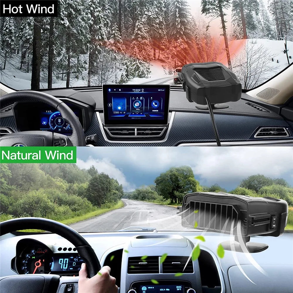 R803 12V Car Dashboard Heating Fan Car Windshield Defrosting Defogging Heater Vehicle Interior Heating Device - Black - 6