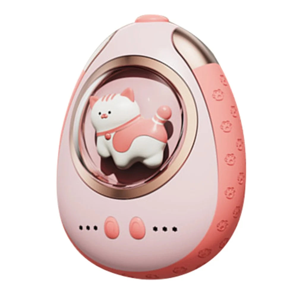 N1 2-in-1 5000mAh Fast Heating Cartoon Cat Hand Warmer Hot Compress Neckband - Pink - 1