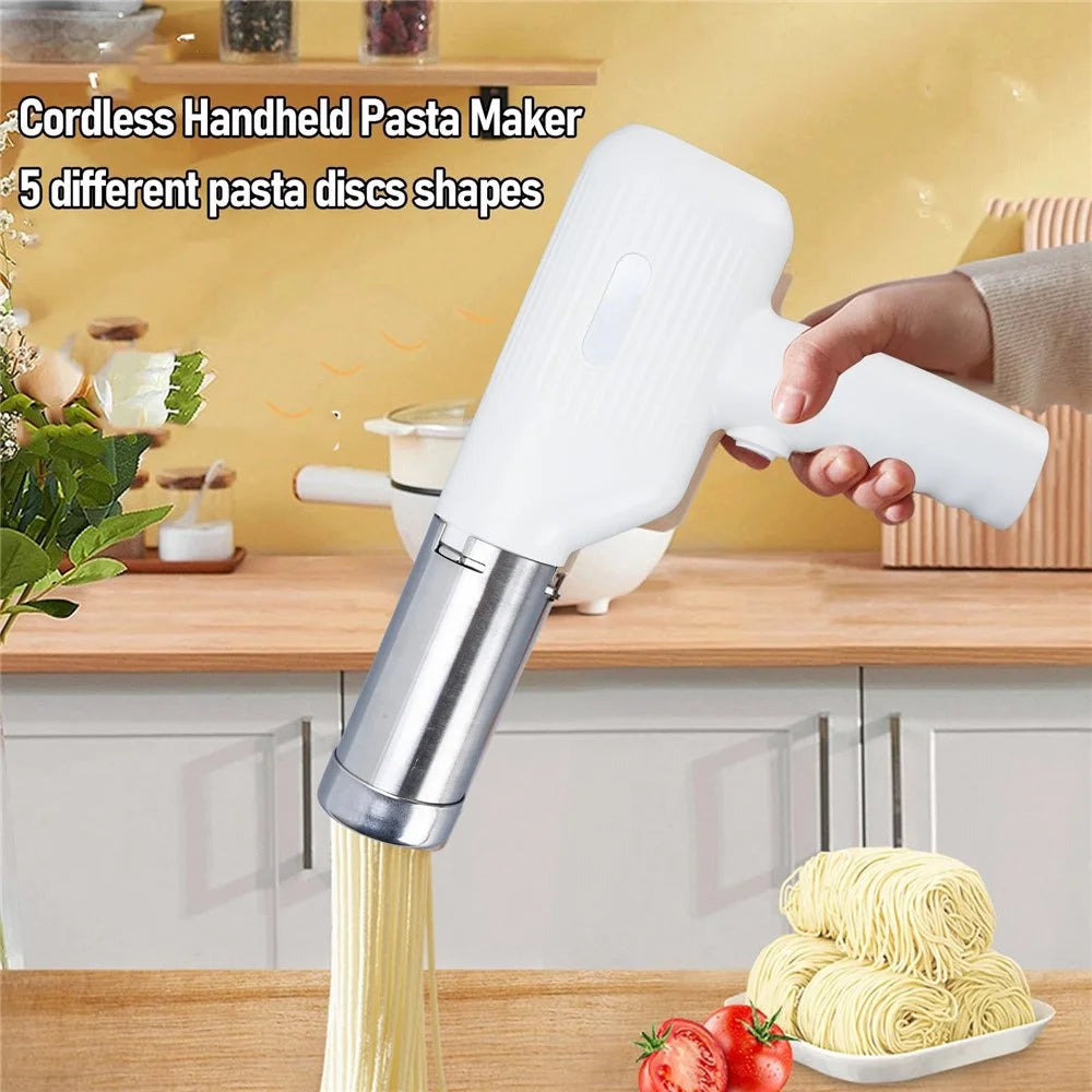 Automatic Noodle Maker 304 Stainless Steel Cordless Handheld Electric Pasta Machine (BPA Free, No FDA) - 4