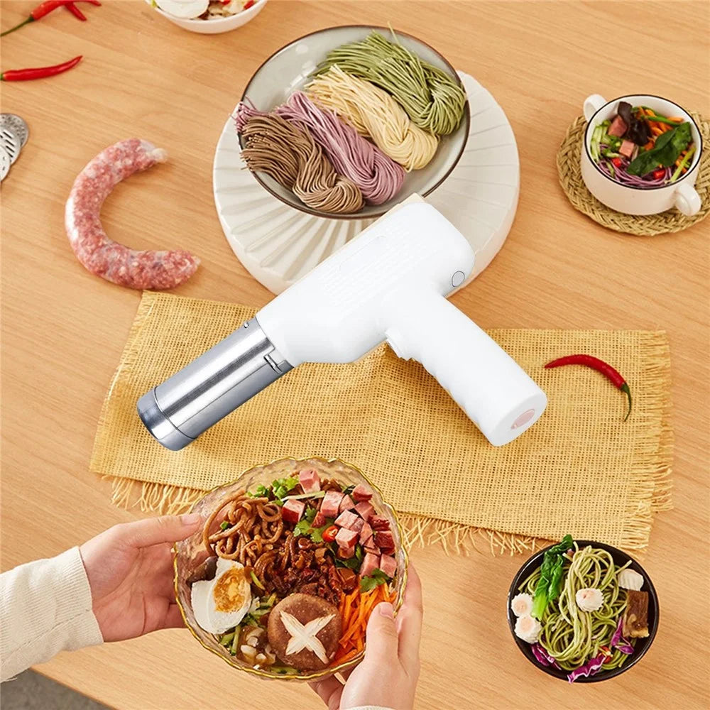 Automatic Noodle Maker 304 Stainless Steel Cordless Handheld Electric Pasta Machine (BPA Free, No FDA) - 7