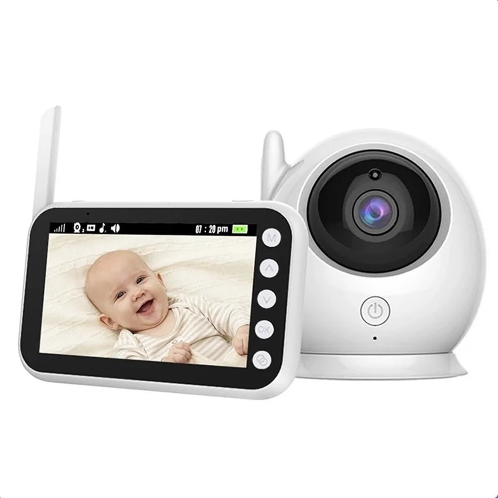 ABM100 4.3 inch LCD Baby Monitor Temperature Monitoring Lullabies 2 Way Voice Talk Baby Security IR Night Vision Video Camera - US Plug - 1