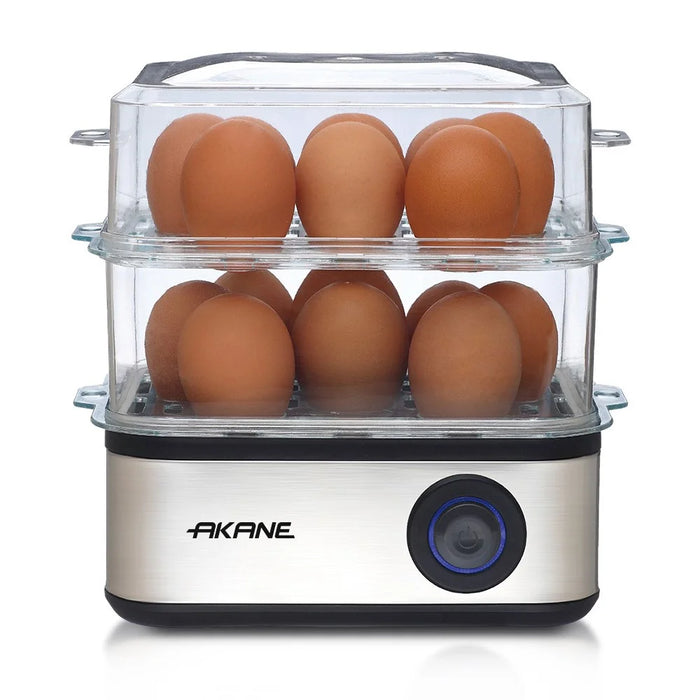 AKANE A.80073 Electric Egg Cooker Powerful 500W Heating 16 Eggs Dual Layer Steamer, EU Plug (BPA Free, No FDA) - 3