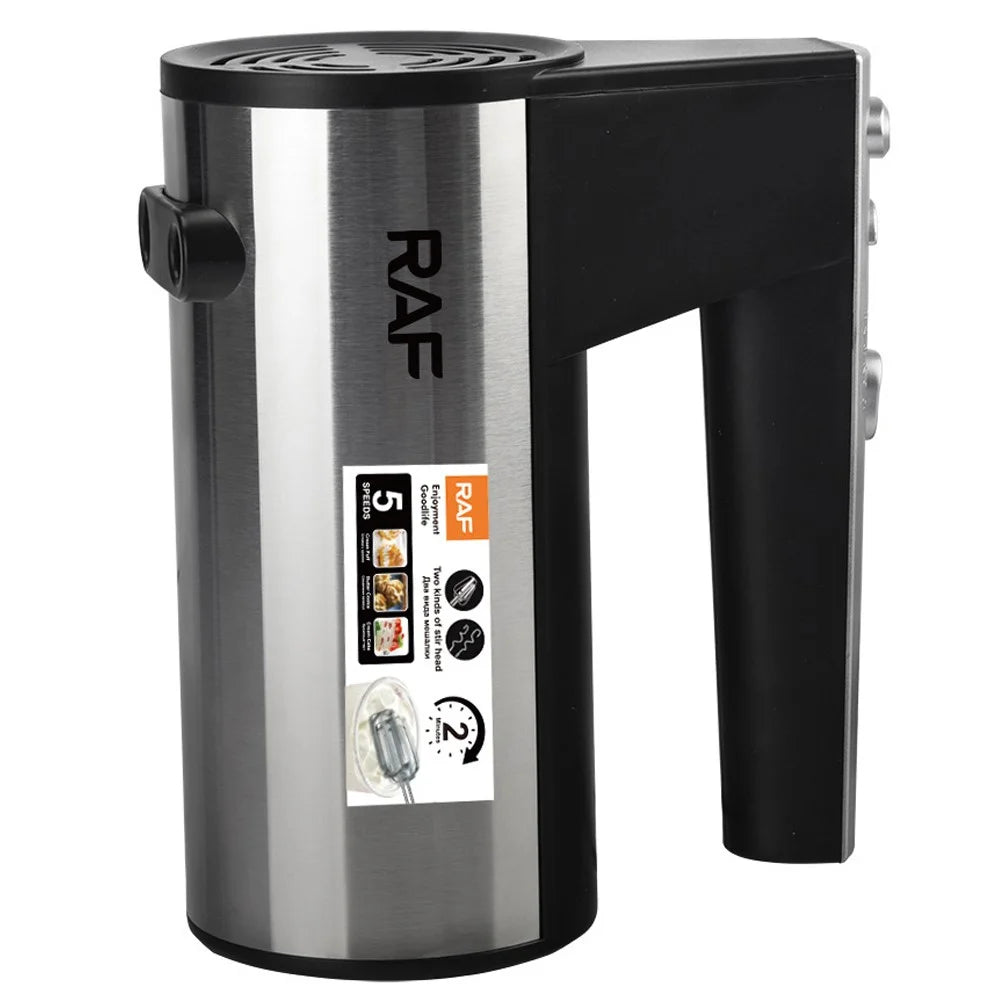 RAF R.6629 450W Egg Beater 5 Speed Handheld Electric Mixer with Storage Base, EU Plug (BPA Free, No FDA) - 1