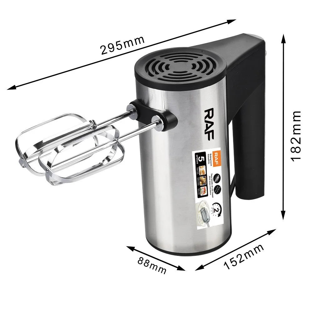 RAF R.6629 450W Egg Beater 5 Speed Handheld Electric Mixer with Storage Base, EU Plug (BPA Free, No FDA) - 6