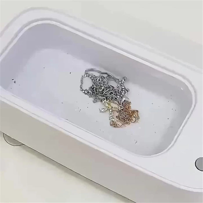 S700 Glasses Ultrasonic Cleaning Machine Vibration Cleaner Jewelry Washing Tool - White - 7